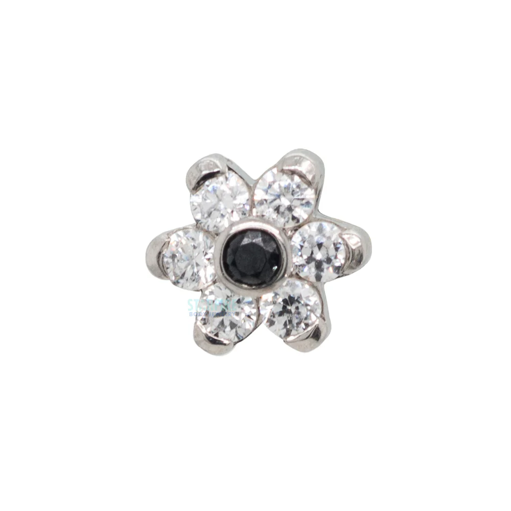 1.25mm/1.25mm Brilliant-Cut Gem Flower Threaded End - custom color combos