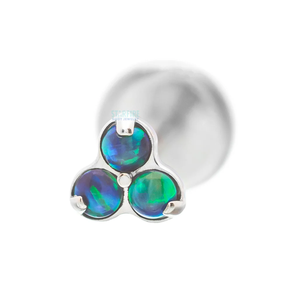 Opals in Trinity (Menage a Trois) on Flatback - Image 7