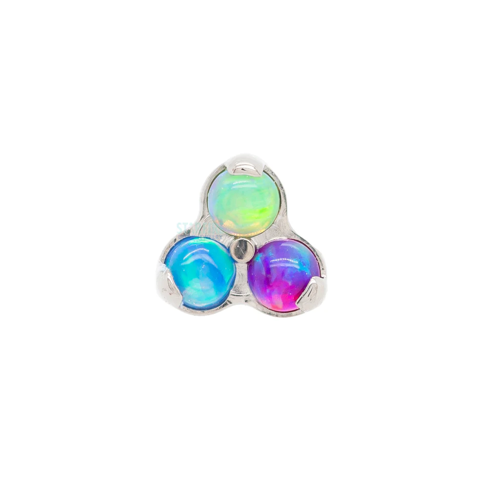 Opals in Trinity (Menage a Trois) on Flatback - custom color combos - Image 10