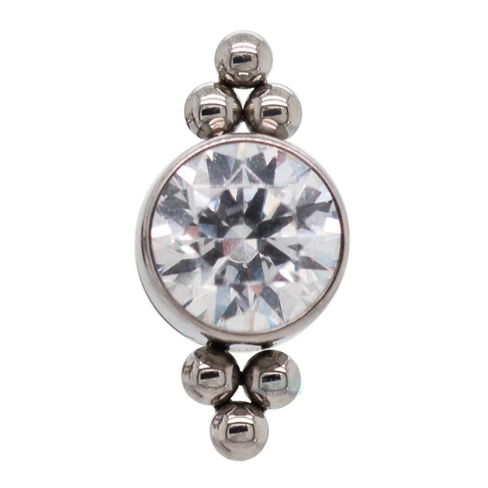 11HT-6A 'Haute Couture' 4mm Faceted Gem Bezel on Flatback - Image 4