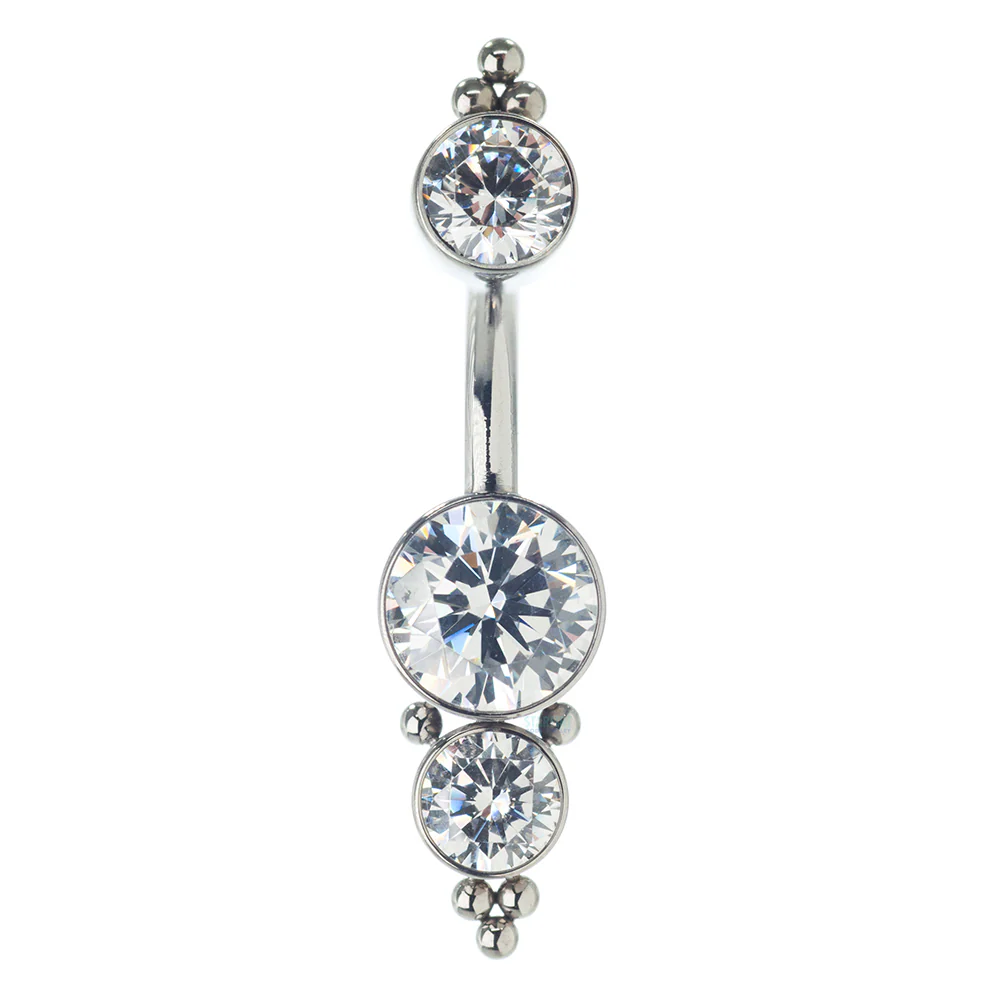1HN 'Haute Couture' Faceted Gem Navel Curve - Image 4