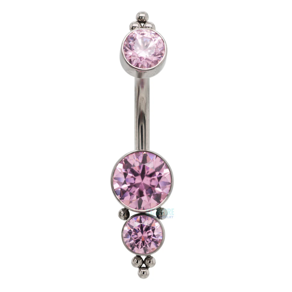 1HN 'Haute Couture' Faceted Gem Navel Curve - Image 5