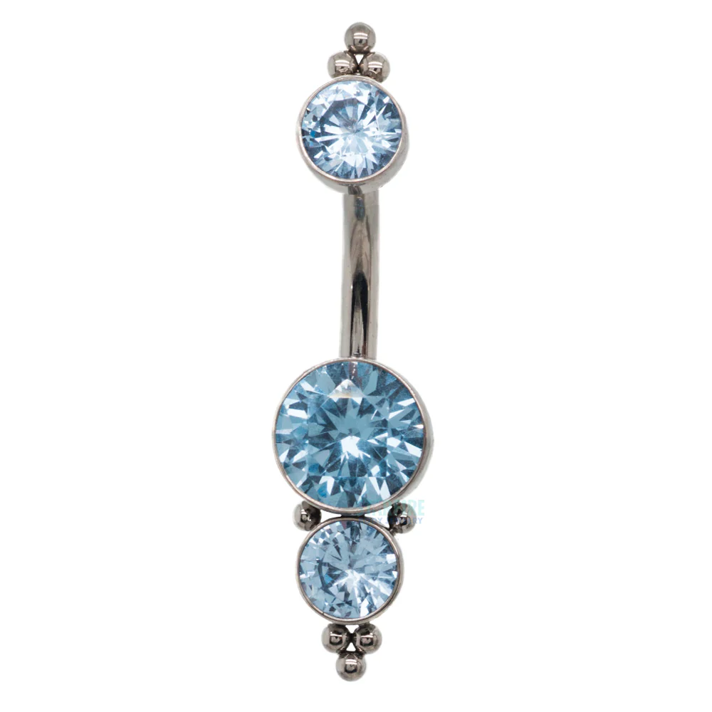 1HN 'Haute Couture' Faceted Gem Navel Curve - Image 6