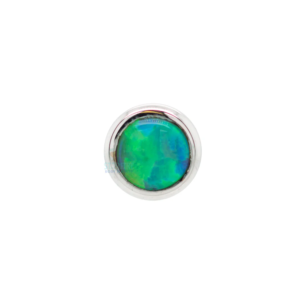 2.5mm Opal in Cup Setting Nostril Screw in Gold - Image 5