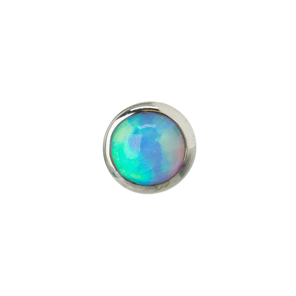 2.5mm Opal in Cup Setting Nostril Screw in Gold - Image 6