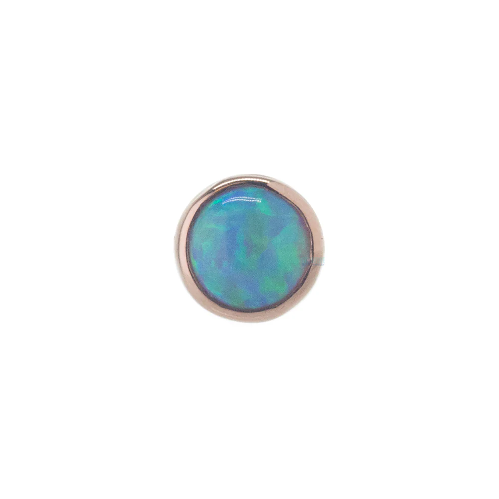 2.5mm Opal in Cup Setting Nostril Screw in Gold - Image 7