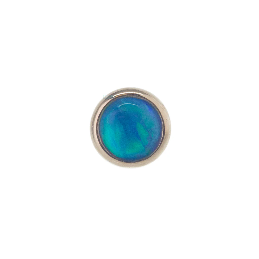 2.5mm Opal in Cup Setting Nostril Screw in Gold - Image 8