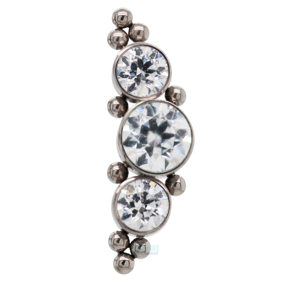 2HT-10 'Haute Couture' Faceted Gem Bezel Cluster on Flatback - Image 5