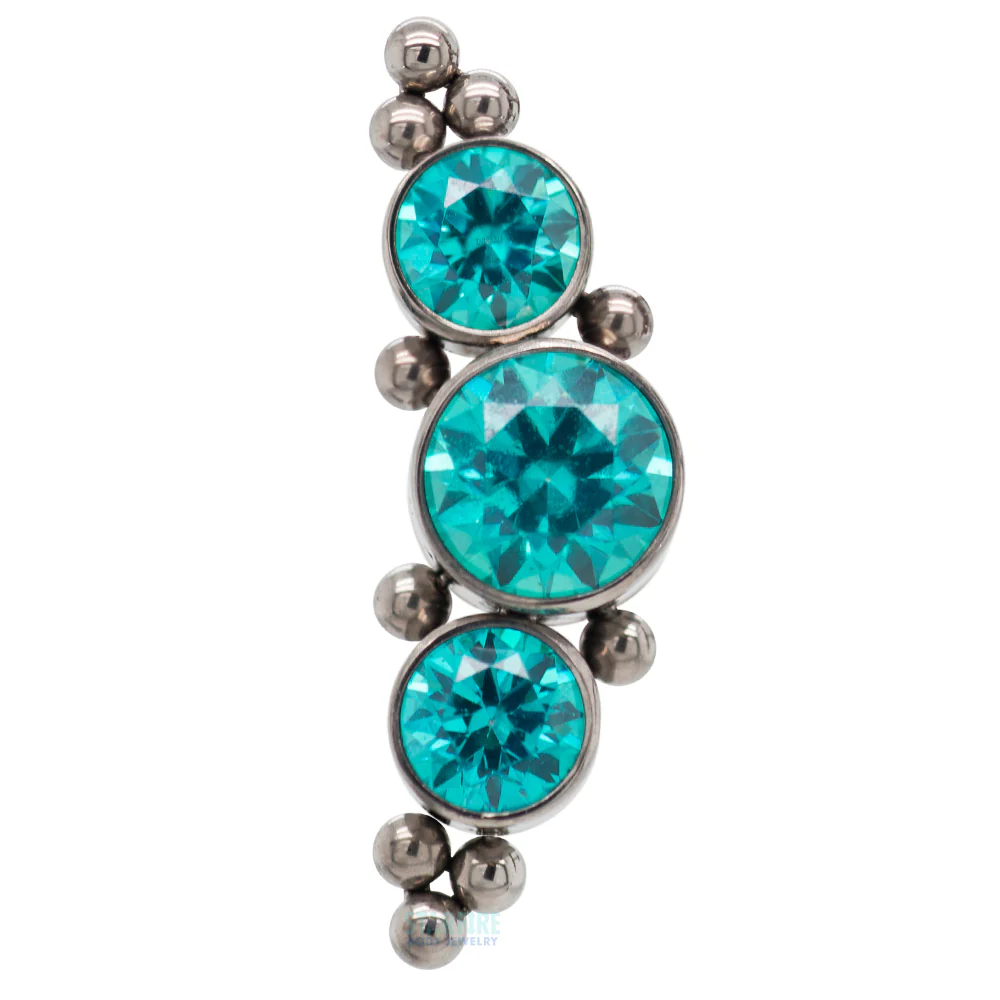 2HT-10 'Haute Couture' Faceted Gem Bezel Cluster on Flatback - Image 6