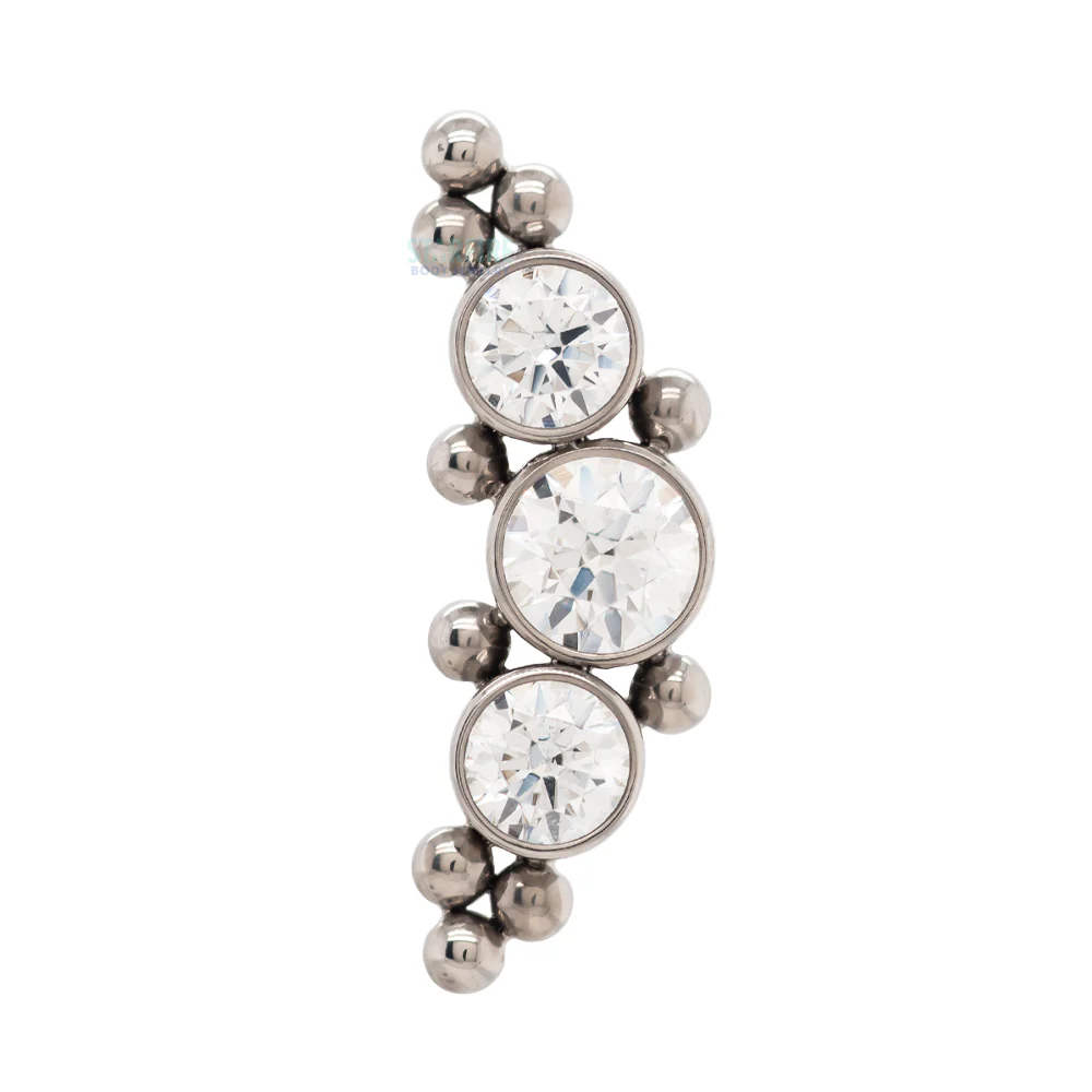 2HT-10 'Haute Couture' Faceted Gem Bezel Cluster on Flatback - Image 7