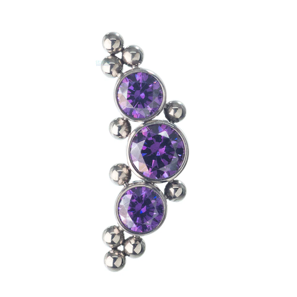 2HT-10 'Haute Couture' Faceted Gem Bezel Cluster on Flatback - Image 8