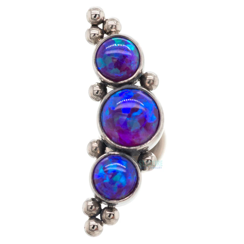 2HT-10 'Haute Couture' Opal Bezel Cluster on Flatback - Image 5