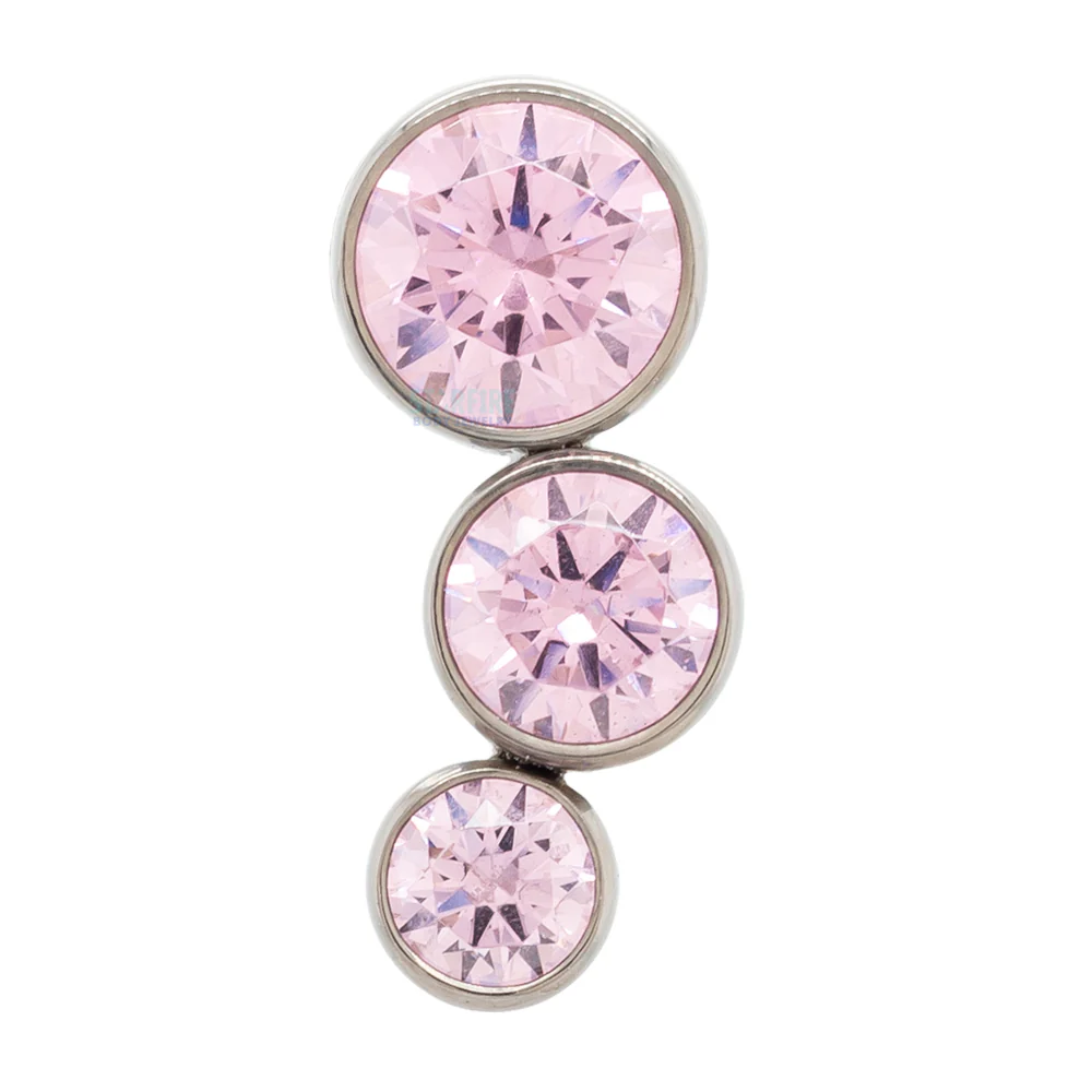 3-T B 'Bijoux' Faceted Gem Bezel Cluster on Flatback - Image 5