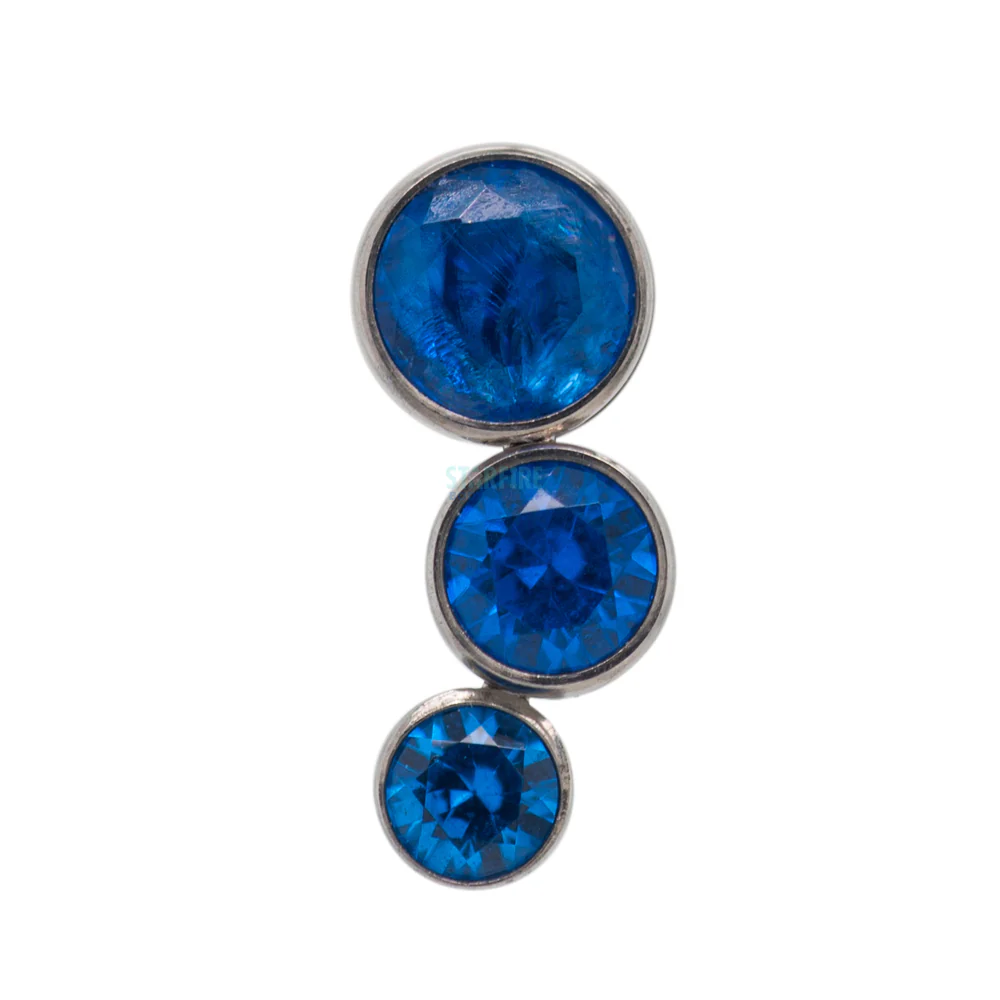 3-T B 'Bijoux' Faceted Gem Bezel Cluster on Flatback - Image 6