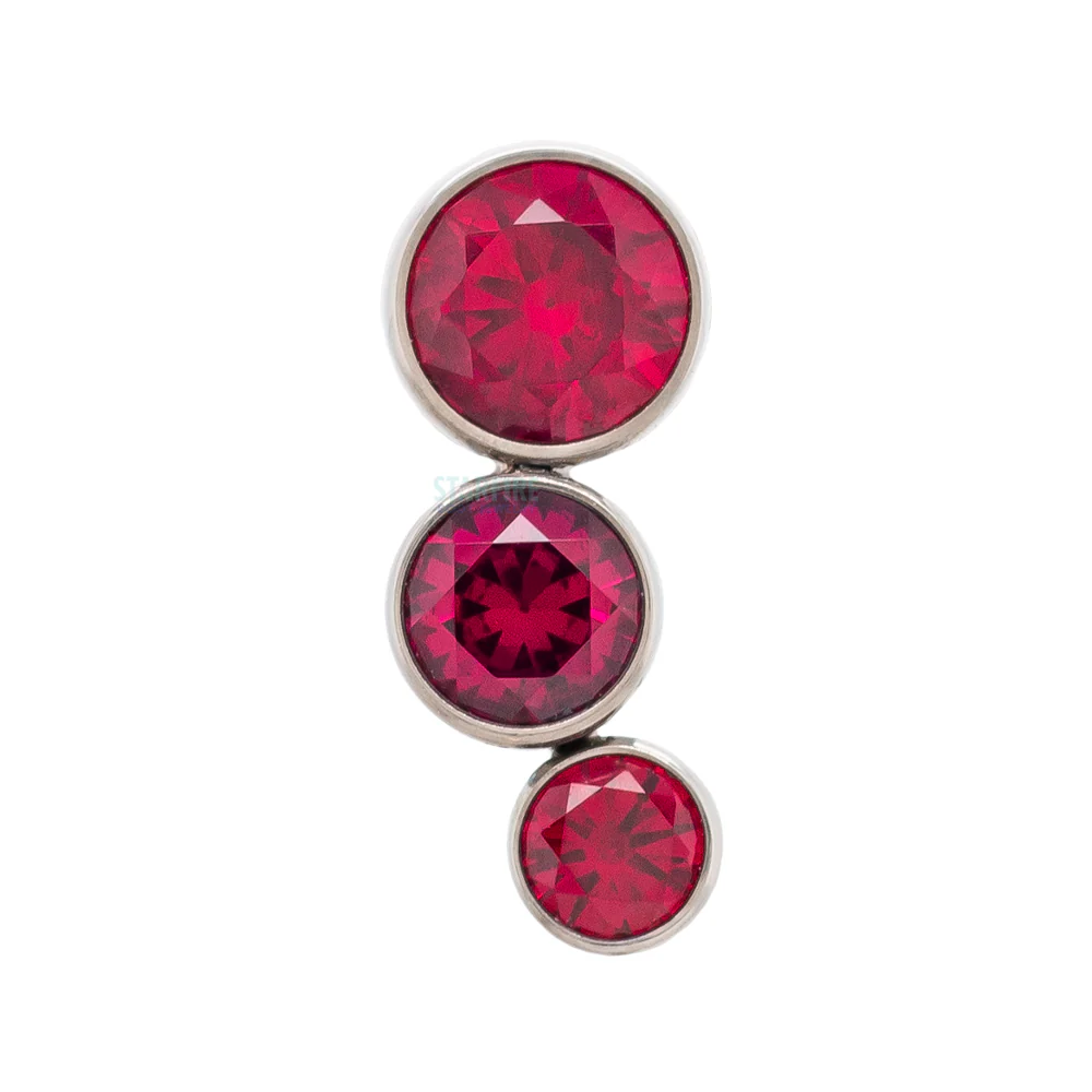 3-T B 'Bijoux' Faceted Gem Bezel Cluster on Flatback - Image 8