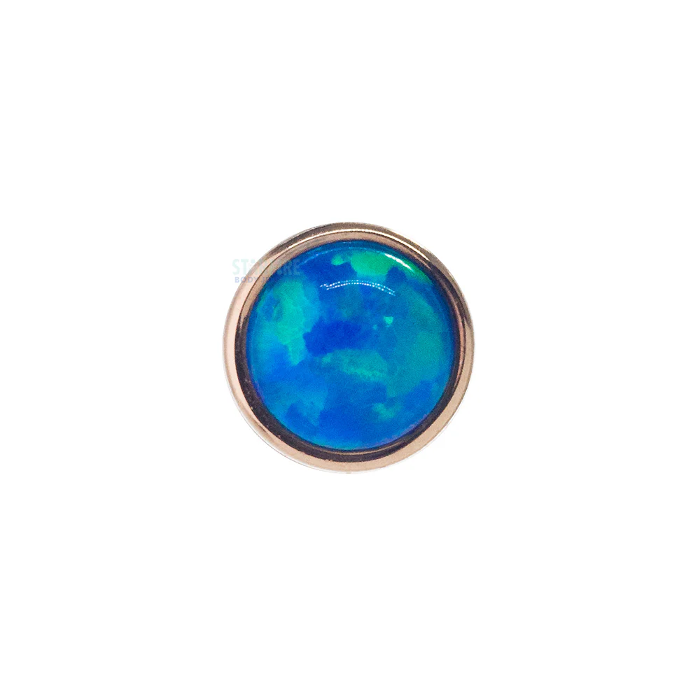 3mm Opal in Cup Setting Threaded End in Gold - Image 3