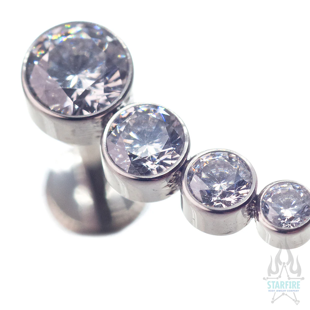 4-TA 'Bijoux' Faceted Gem Bezel Cluster on Flatback - Image 3
