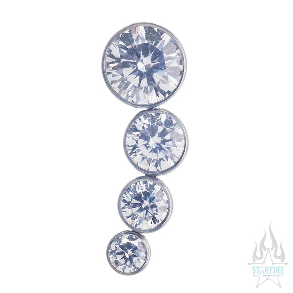 4-TA 'Bijoux' Faceted Gem Bezel Cluster on Flatback - Image 5