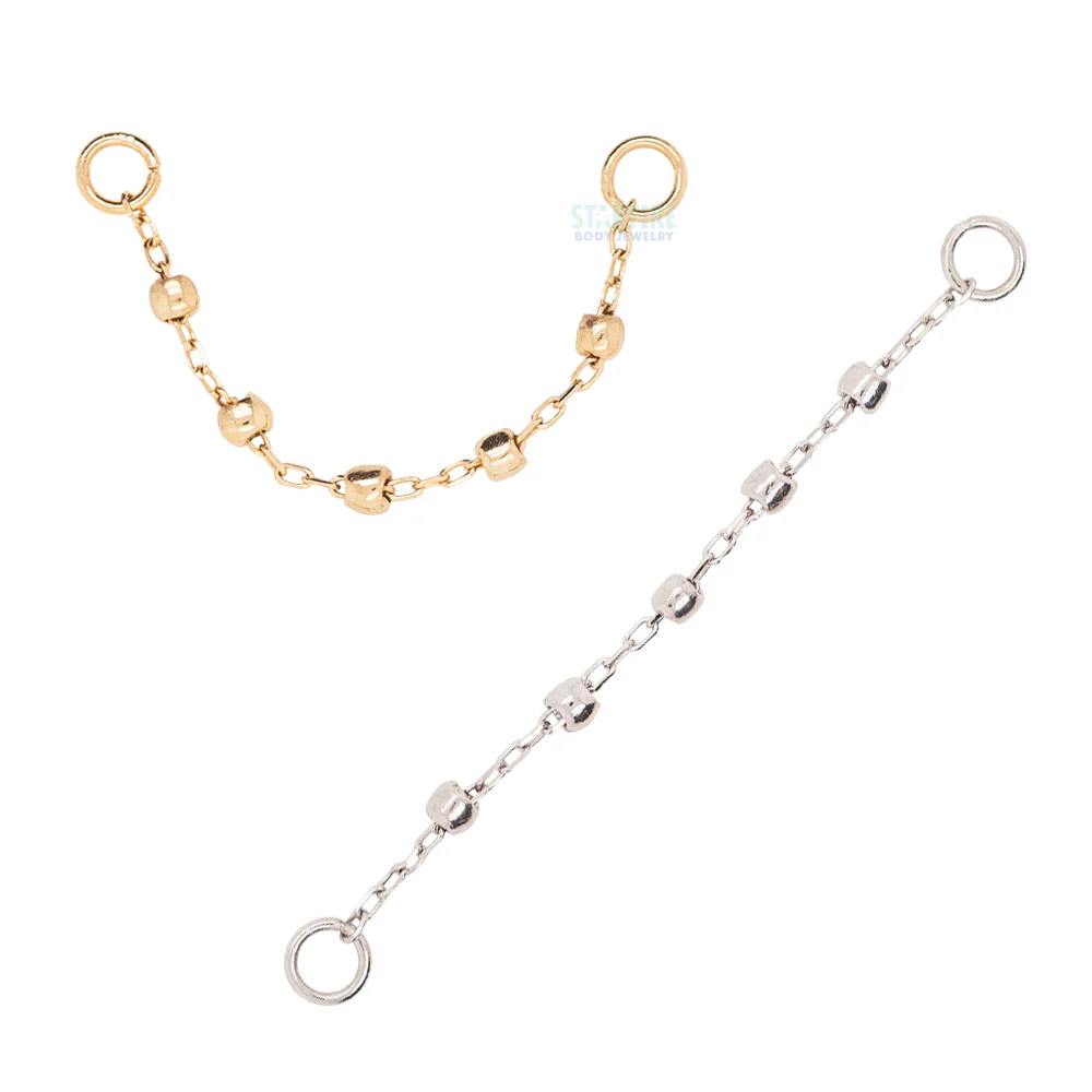 5 Bead Chain Attachment in Gold