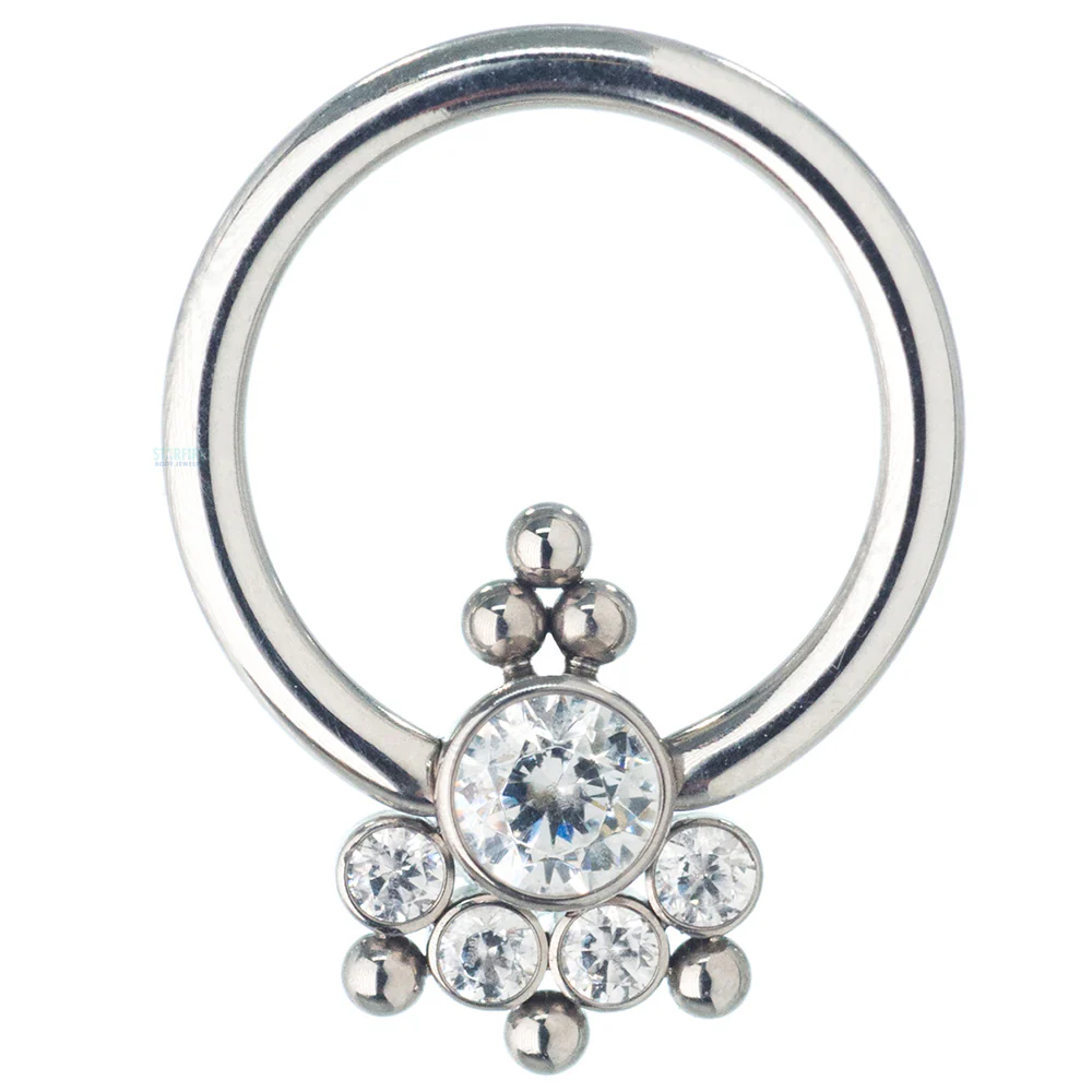 6HC-6 'Haute Couture' Faceted Gem Captive Bead Ring (CBR) - Image 4