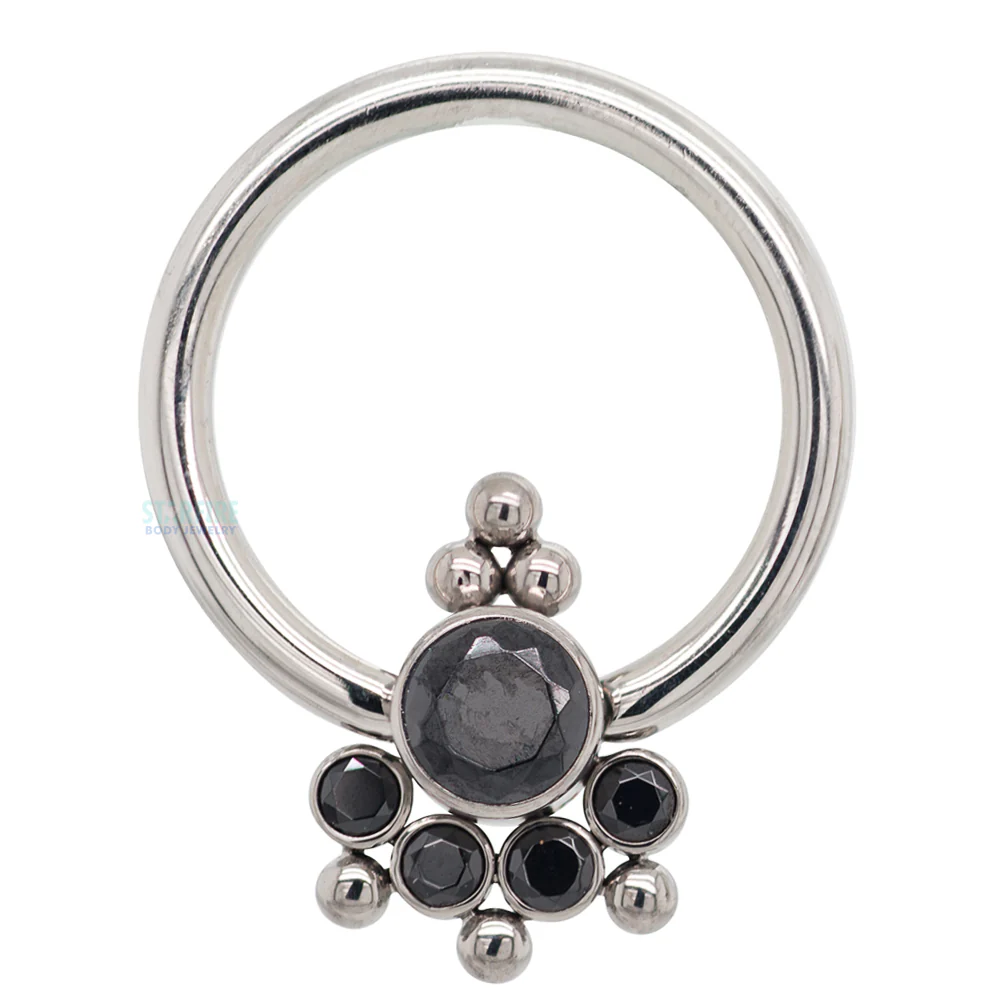 6HC-6 'Haute Couture' Faceted Gem Captive Bead Ring (CBR) - Image 6