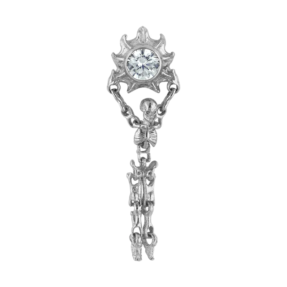 2.5mm "Golden Requiem" Threaded End in White Gold with Brilliant-Cut Gem - Image 2