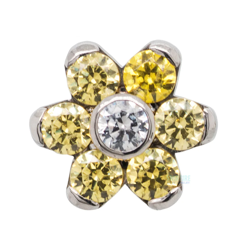 2mm/2mm Brilliant Cut Gem Flower Threaded End - custom color combos - Image 4
