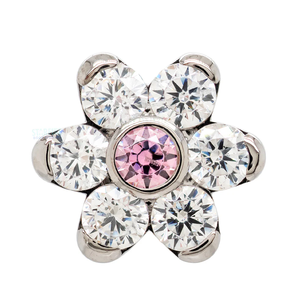 2mm/2mm Brilliant Cut Gem Flower Threaded End - custom color combos - Image 6