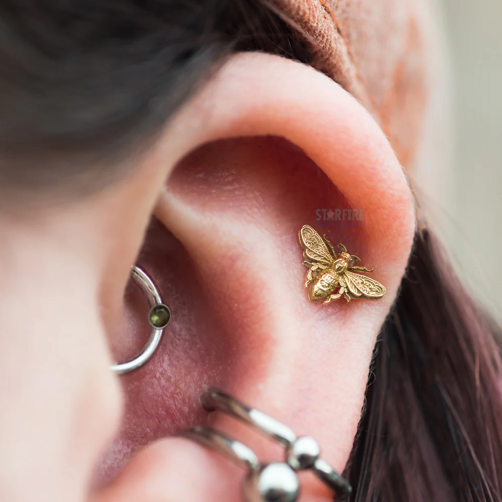 Bee Threaded End in Gold - Image 3