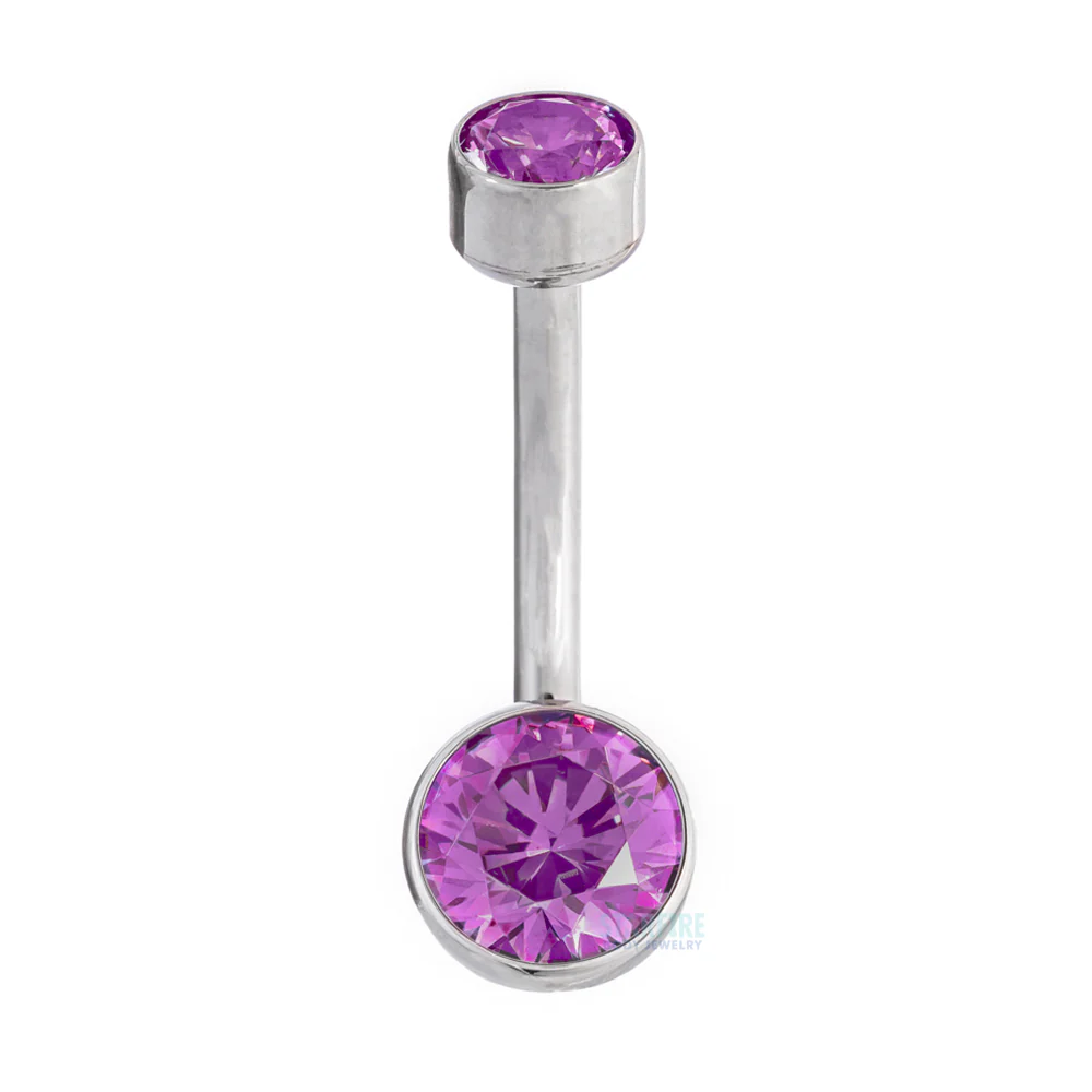 Bezel-set Brilliant-Cut Navel Curve - Image 20