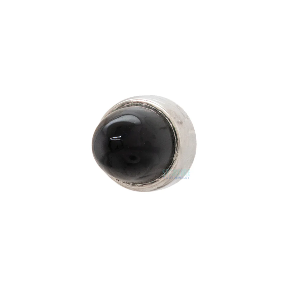 Bezel-Set Natural Stone Bullet Threaded End - Image 3