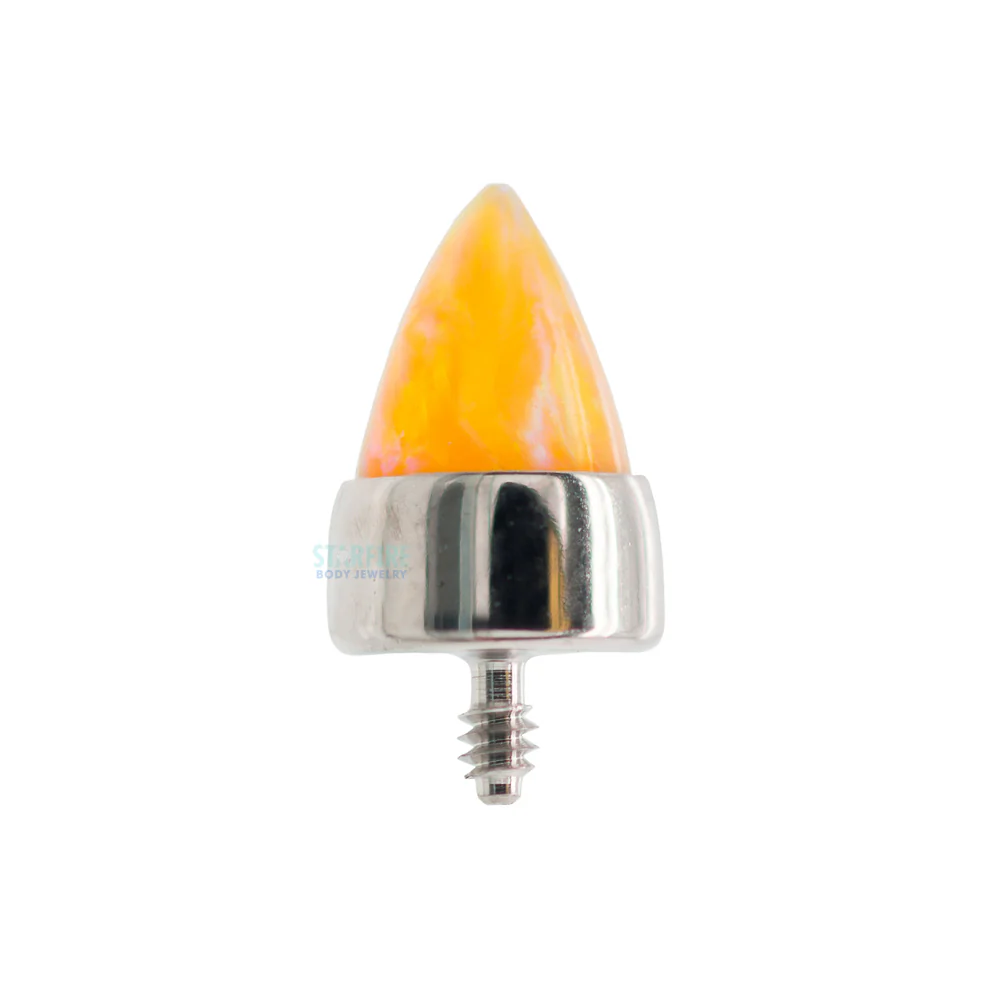 Bezel-Set Opal Bullet Threaded End - Image 8