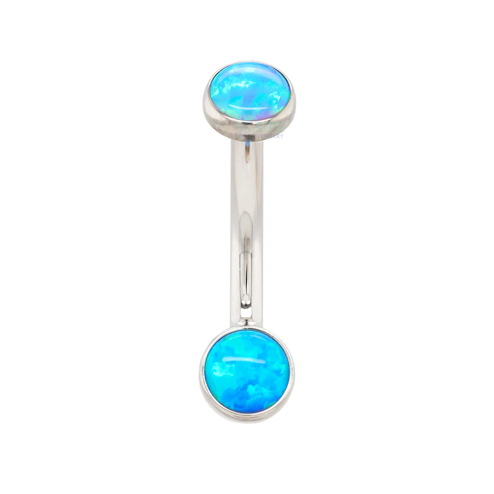 Bezel-set Opal Navel Curve - Image 11