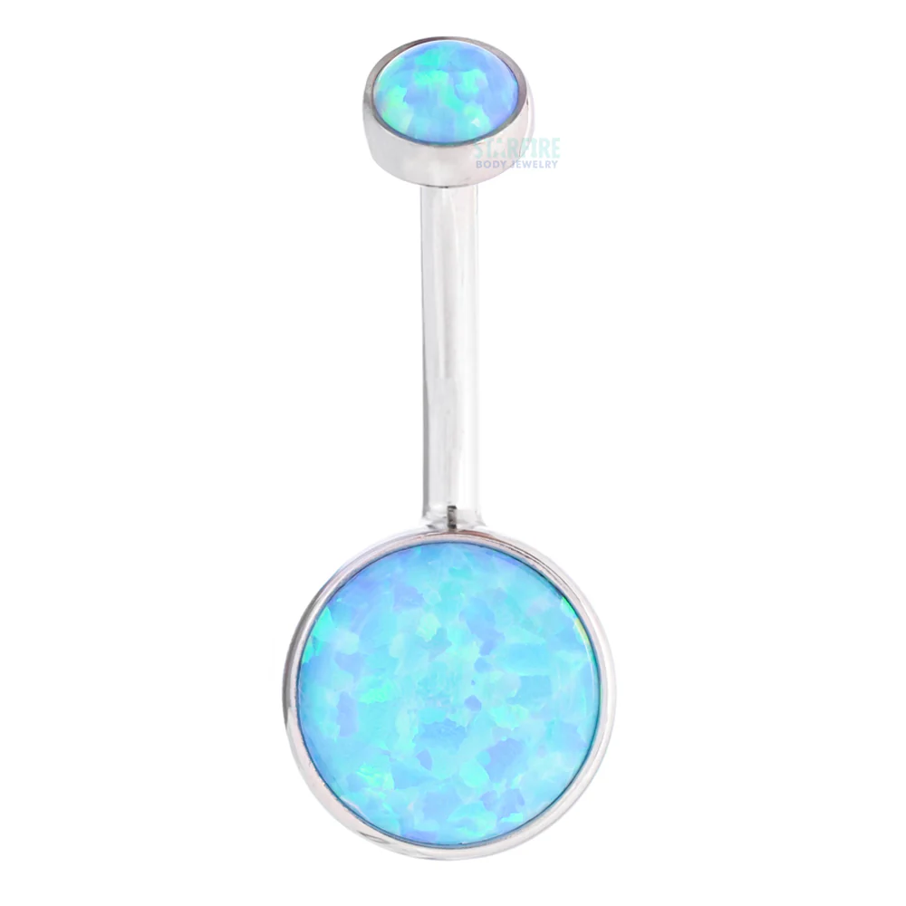 Bezel-set Opal Navel Curve - Image 12