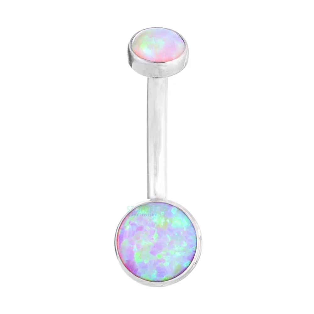 Bezel-set Opal Navel Curve - Image 13