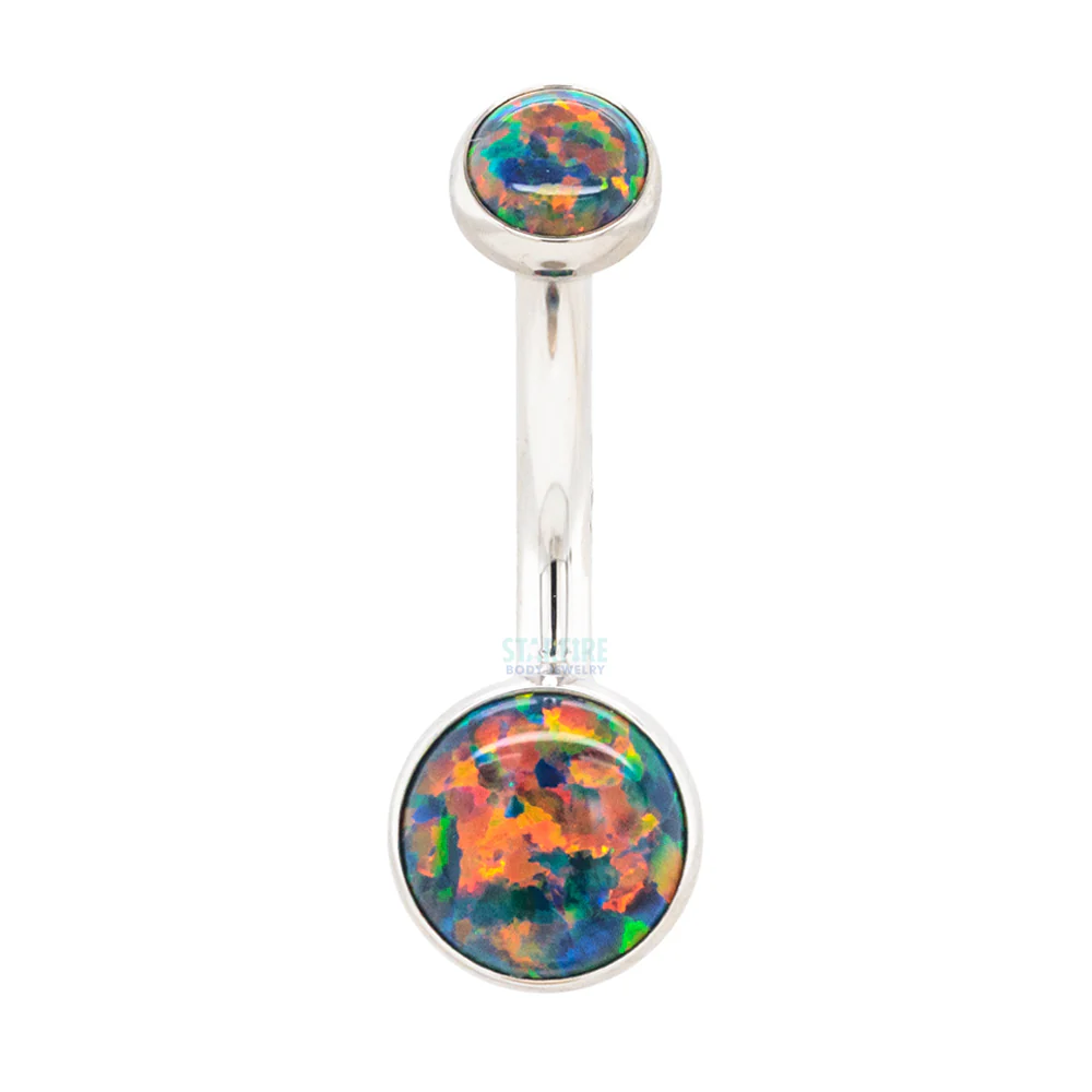 Bezel-set Opal Navel Curve - Image 16