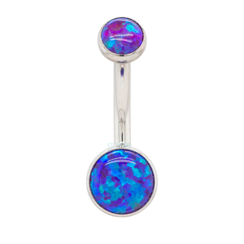Bezel-set Opal Navel Curve - Image 17