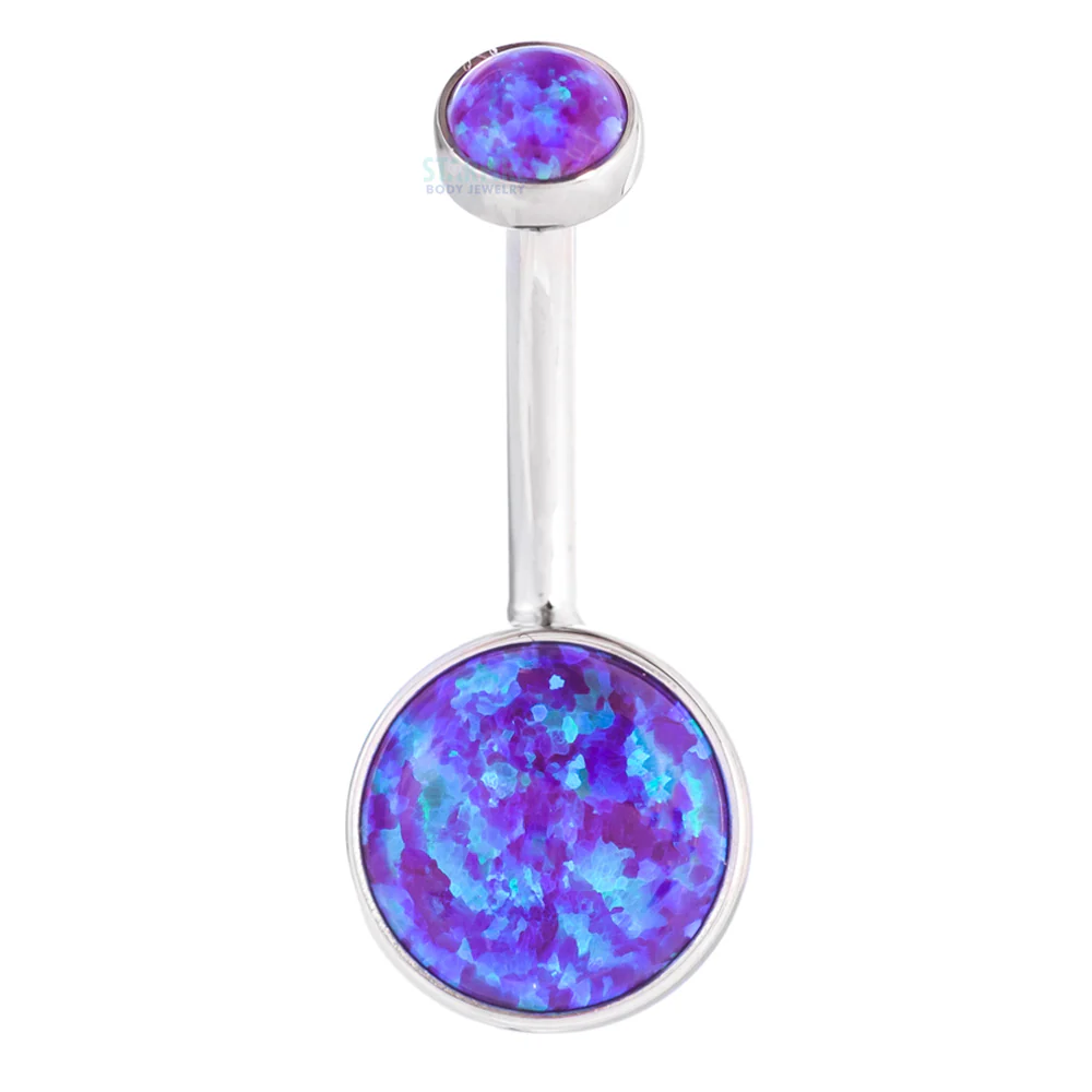 Bezel-set Opal Navel Curve - Image 18