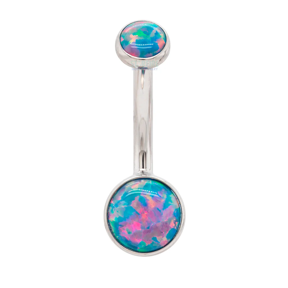 Bezel-set Opal Navel Curve - Image 7