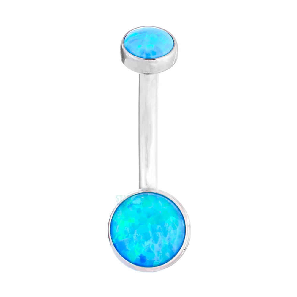 Bezel-set Opal Navel Curve - Image 8