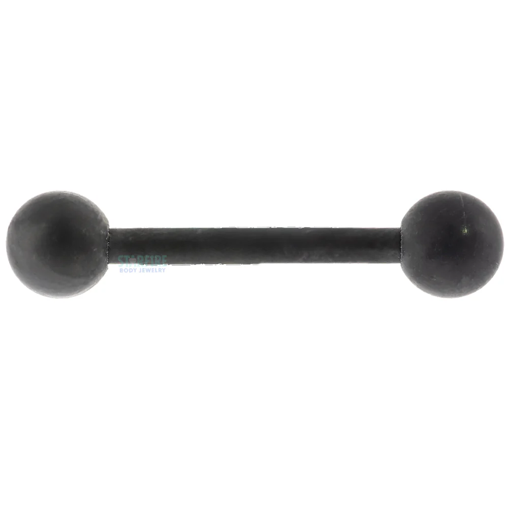 Black Niobium Straight Barbell - 6 ga. - Image 4