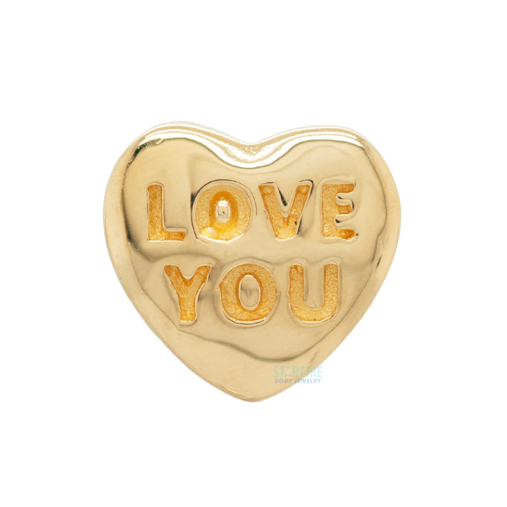 Valentine Conversation Hearts Threaded End in Gold - Image 8