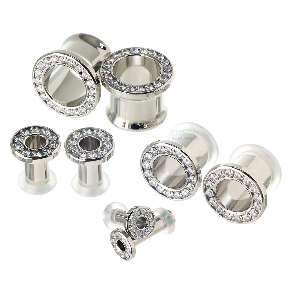 Gemmed Eyelets with Brilliant-Cut Gems - Cubic Zirconia - Image 3