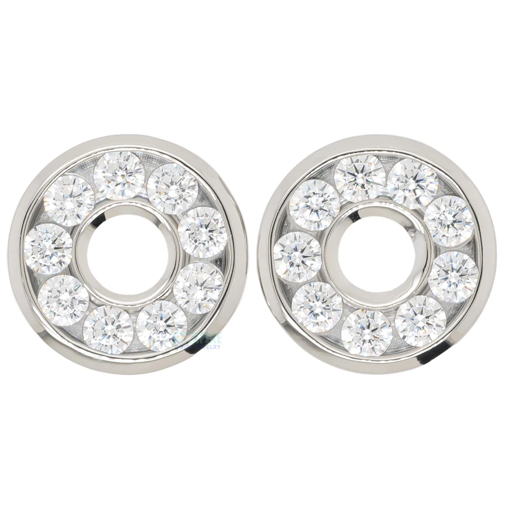 Gemmed Eyelets with Brilliant-Cut Gems - Cubic Zirconia - Image 4