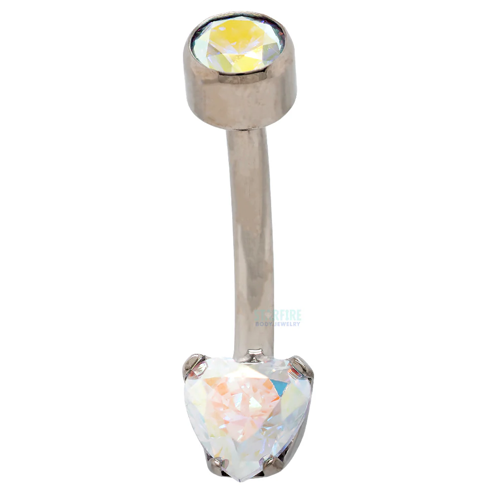 Heart-Cut Brilliant-Cut Gem Navel Curve - Image 3