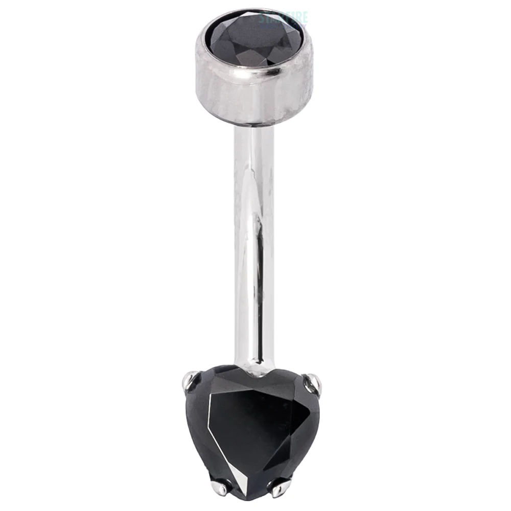 Heart-Cut Brilliant-Cut Gem Navel Curve - Image 4