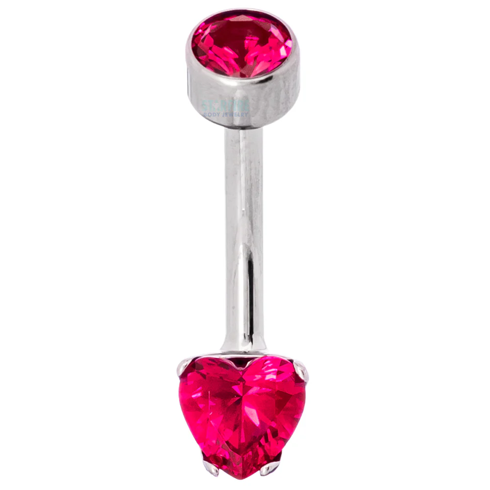 Heart-Cut Brilliant-Cut Gem Navel Curve - Image 7