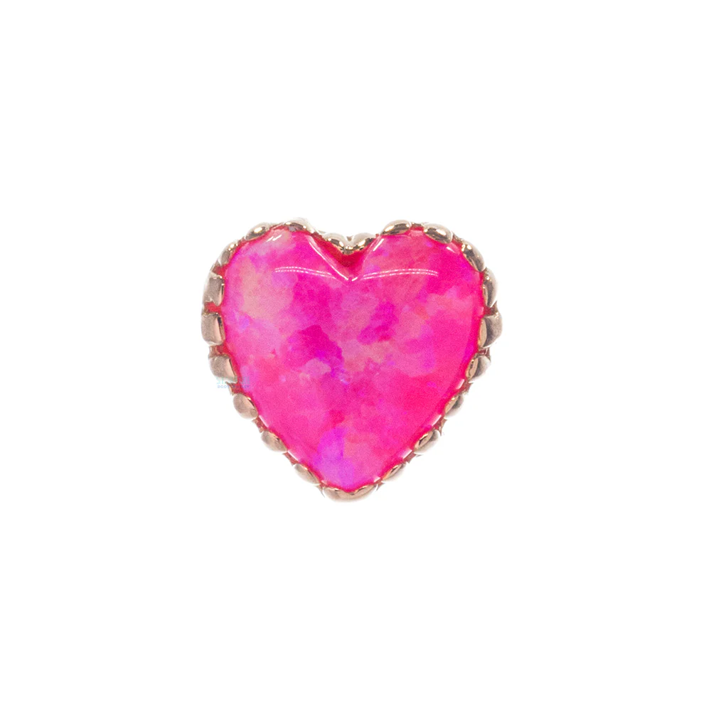 Heart Opal Threaded End in Gold - Image 41