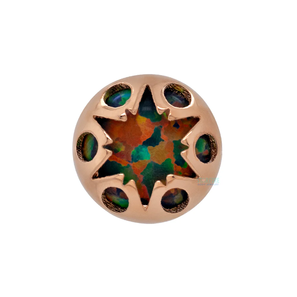 "Luminary" Threaded End in Rose Gold with Opal - Image 3