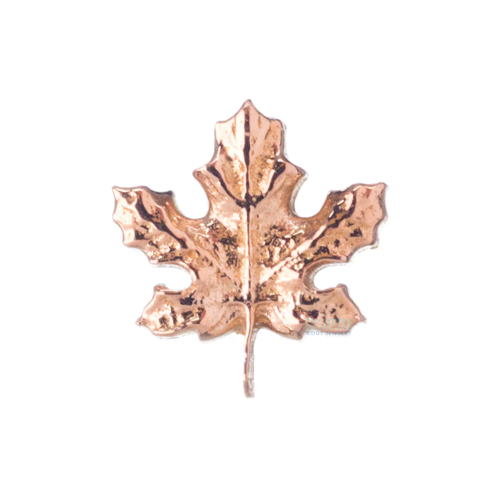 Maple Leaf Threaded End in Gold - Image 4